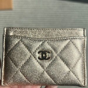 Chanel Lambskin Light Gold Card Case